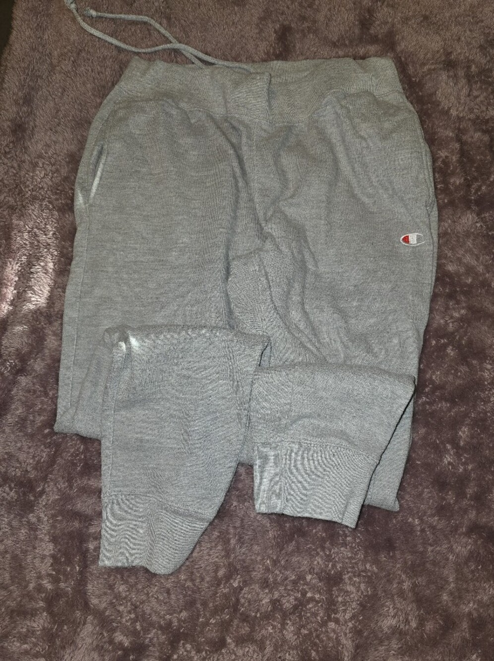 Champion Gray Logo Joggers with Drawstring
